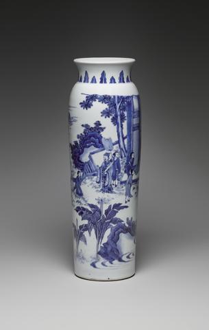 Unknown, Vase with a Scholar in a Landscape, 17th century