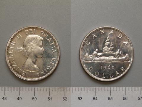 Elizabeth II, Queen of Great Britain, 1 Dollar of Elizabeth II, Queen of Great Britain from Ottawa, 1960