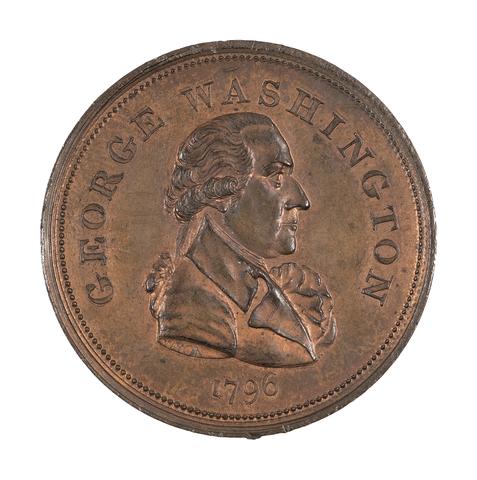 Peter Kempson, Token of George Washington Commemorating His Retirement from the Presidency, 1796