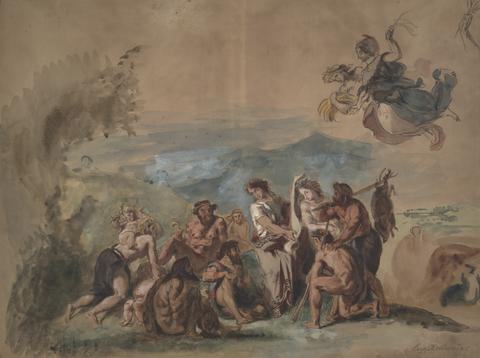 Eugène Delacroix, Orpheus Bringing Civilization to the Barbarian Ancestors of the Greeks, ca. 1842–44
