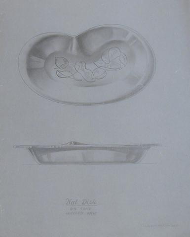 Robert H. Ramp, Drawing for a Nut Dish, 1950–60