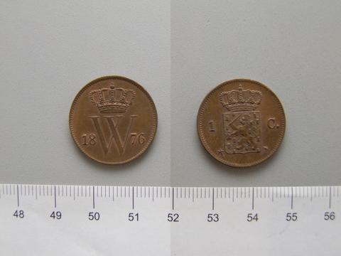 William III, King of the Netherlands, 1 Cent of William III, King of the Netherlands from Utrecht, 1876