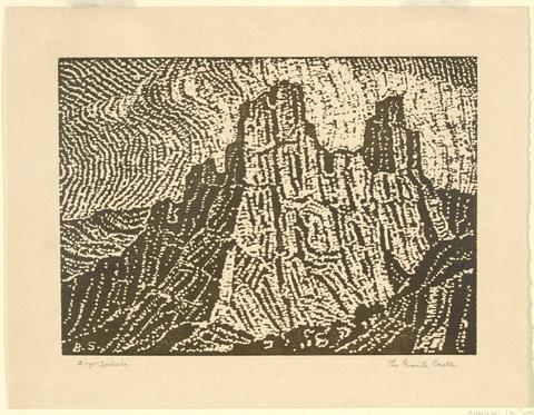 Birger Sandzén, The Granite Castle, 1917