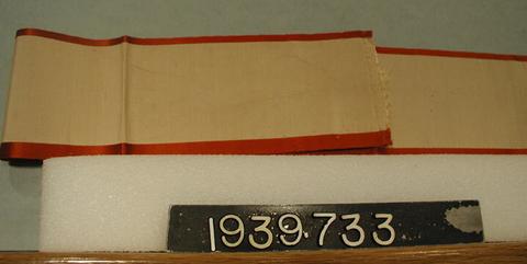 Unknown, Length of gros grain and satin ribbon, after 1880