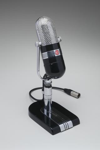 John Vassos, Microphone and Stand, Model No. 77-B1, 1937–38