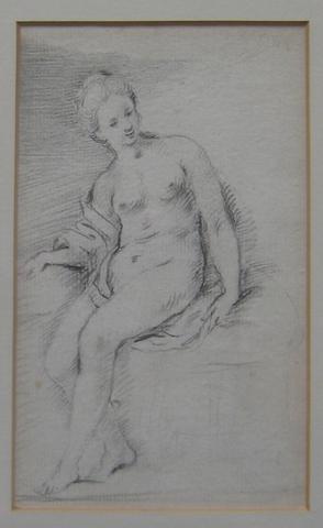 Unknown, A nude woman turned to the right, 17th century
