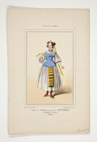 Paul Gavarni, Costume de Catarina, jouee par Mlle Mathilde..., n.d.