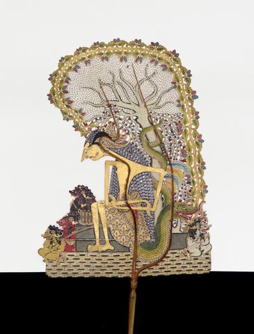 Ki Kertiwanda, Shadow Puppet (Wayang Kulit) of Arjuna Bertapa or Ciptoning (Arjuna in Meditation), from the set Kyai Nugroho, 1913