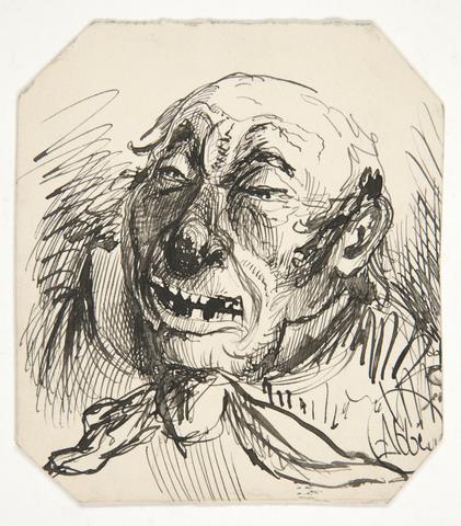 Edwin Austin Abbey, Caricature of a balding man, n.d.