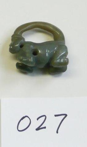 Unknown, Jadite pendant in form of a Howler Monkey, A.D. 100–400