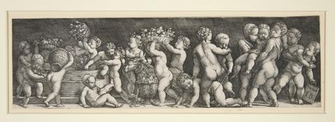 Master I. (Jorg, i.e. Georg?) B. (Bens, i.e. Pencz?), Children carrying Grapes and Fruit, ca. 1525–30