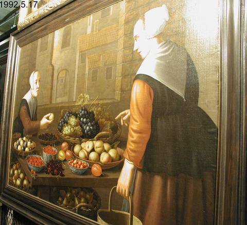 Floris van Schooten, Market Stall with Fruit and Two Peasant Ladies, n.d.