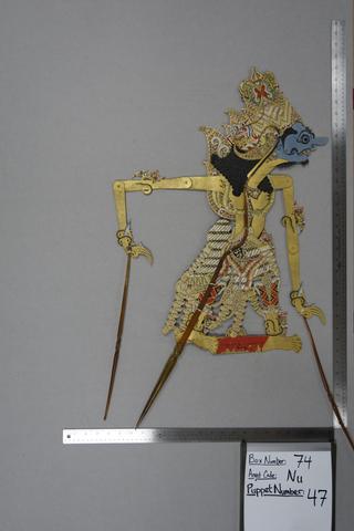 Ki Kertiwanda, Shadow Puppet (Wayang Kulit) of Bomantara, from the set Kyai Nugroho, 1913