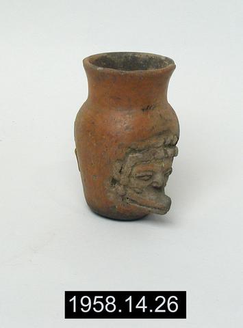 Unknown, Miniature Vase with Face of the Wind God (Ehecatl), A.D. 900–1521