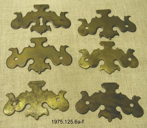 Unknown, Brass Furniture Plates, 1720–80