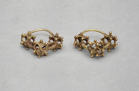 Pair of Gold Earrings, 9th–12th century A.D.