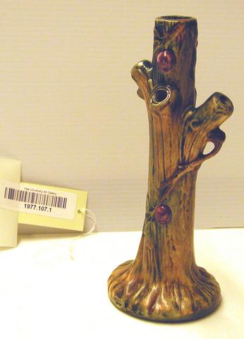 Weller Pottery, Vase in form of tree trunk, after 1915