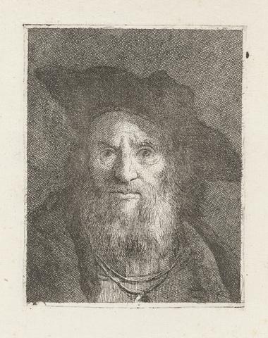 Giovanni Domenico Tiepolo, Old Man with a Hat, from the Raccolta di Teste (Collection of Heads), 1773–74