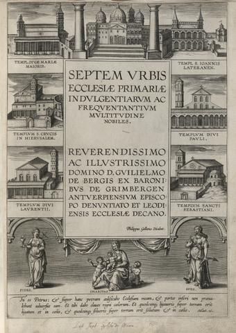 Unknown, Septem Urbis Ecclesiae Primariae (The Seven Basilicas of Rome), 1 of 8 prints from a series, 16th century