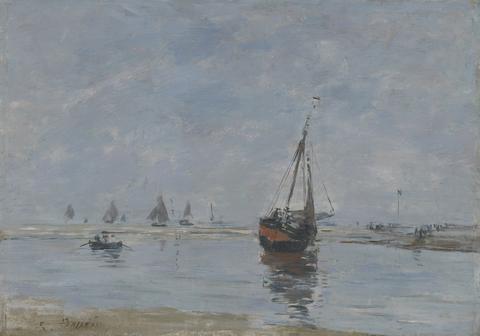 Eugène Louis Boudin, Trouville at Low Tide, ca. 1888–95