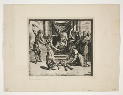 Orazio Borgianni, The Judgment of Solomon, from Raphael's Loggia at the Vatican, 1615