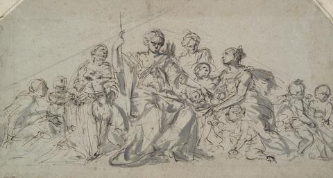 Unknown, Diana with Nymphs and Putti, 18th century