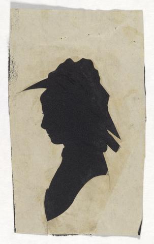 Unknown, Silhouette - Woman Wearing Hat, ca. 1810