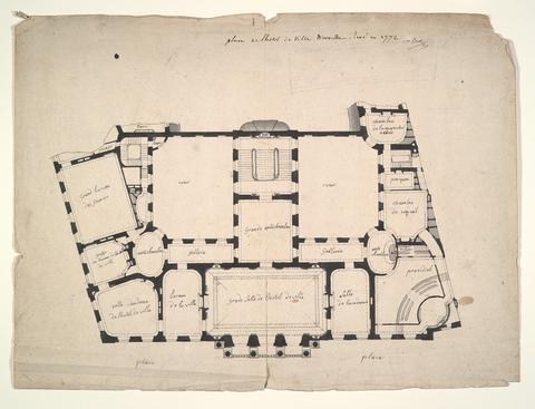 Unknown, Plan, Hotel de Ville Marseille leve en 1772 par Bertir, n.d.