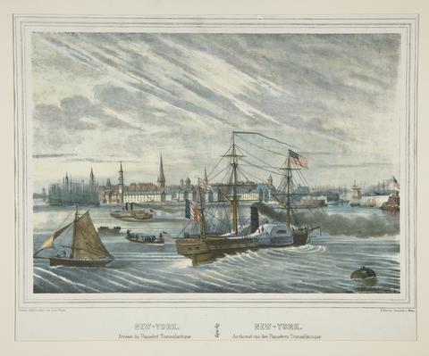 Unknown, New-York. Arrivee du Paquebot Transatlantique., 1848–50