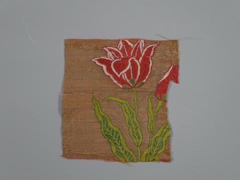 Unknown, Textile Fragment with a Tulip, 17th century