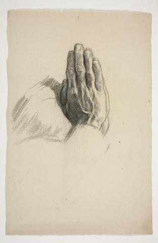 Edwin Austin Abbey, Sketch of two hands, clasped in prayer, n.d.