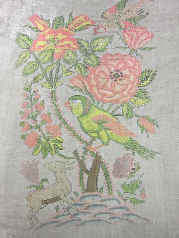 Unknown, Garment Section with Deer, Bird, and Flower Motif, 17th century