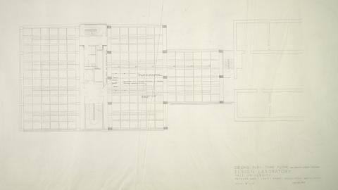 Office of Douglas Orr and Louis Kahn, Associated Architects, Reflected Ceiling Plan: Third Floor, Design Laboratory, Yale University, January 28, 1952