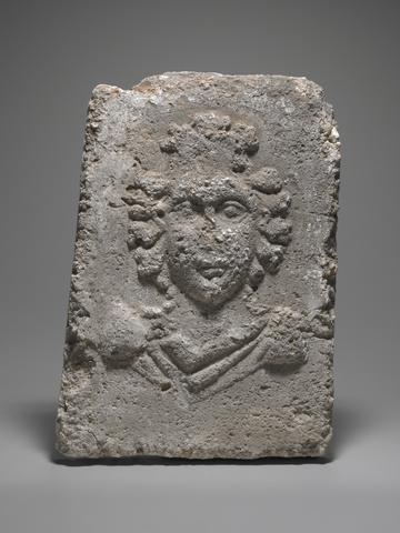 Unknown, Plaster block with relief head, ca. 1st century B.C. to 3rd century A.D.