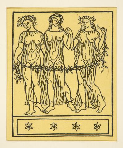 Aristide Maillol, The woodland nymphs weeping the loss of Daphnis, illustration from "The Eclogues of Vergil in the original Latin with an English prose translation by J.H. Mason & with illustrations" (London: Emery Walker Ltd, for Cranach Press, 1927), 1927