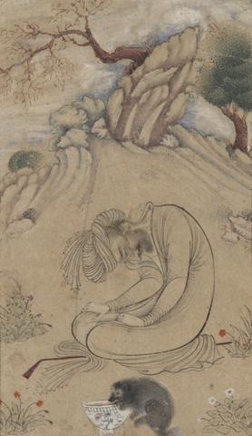 Mu'in Musavvir, Ascetic in Meditation, 17th century