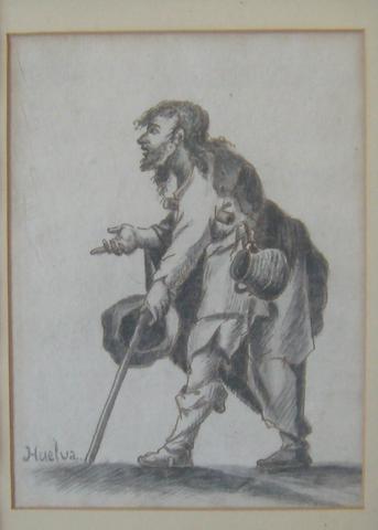Unknown, A beggar in profile to the left, n.d.