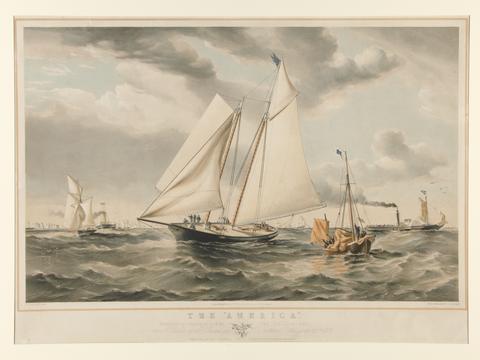 T. G. Dutton, The "America" winning the Match at Coves, for the Club Cup Open to Yachts of all Classes and Nations, August 22nd, 1851, 1851