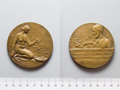 J. Lecroart, Medal Commemorating the Workers at the Brussels Seaport, 1909