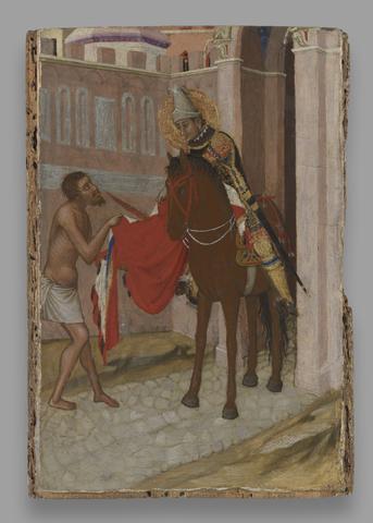 Ambrogio Lorenzetti, Saint Martin of Tours Dividing His Cloak with a Beggar, ca. 1340