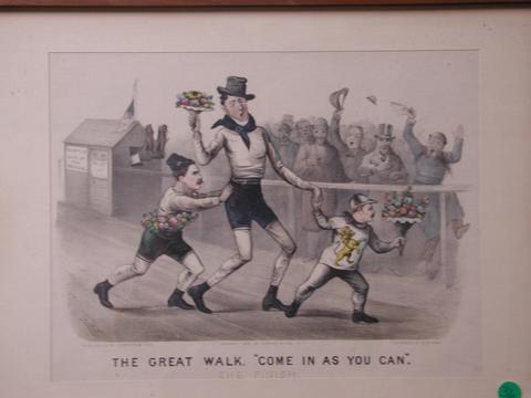 Currier & Ives, The GreatWalk. "Come in as You Can" the Finish, Copyright 1879
