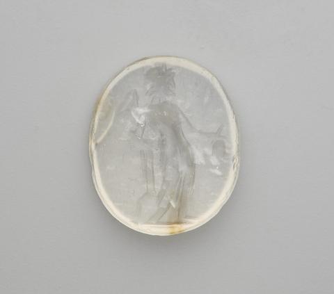 Carved Intaglio Gemstone with standing figure of Hermes, 1st–2nd century A.D.