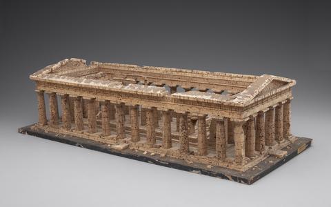 Unknown, Model of Greek temple at Paestum, before 1835