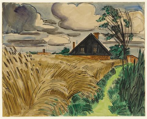 Max Pechstein, Landscape with a House, 1926