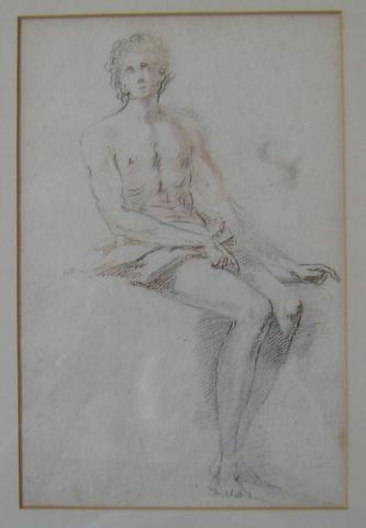 Unknown, A seated male nude, 17th century