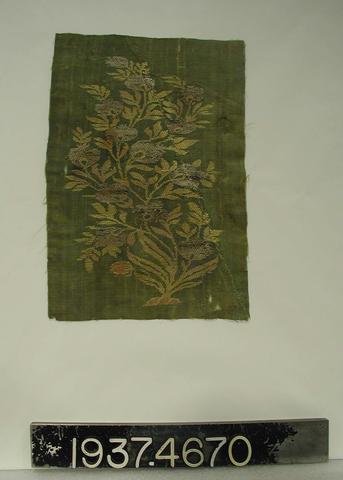 Unknown, Textile Fragment with Flowers, 17th century