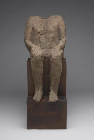 Magdalena Abakanowicz, Seated Figure on Iron Seat, (from the cycle Midbrain), 1988