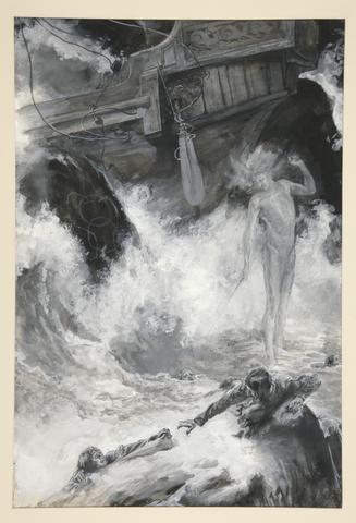 Edwin Austin Abbey, The Shipwreck, illustration for Act I, Scene i, The Tempest, 1891