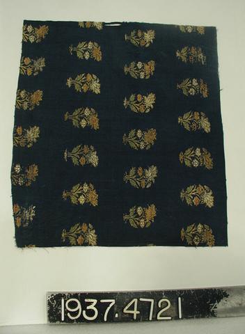 Unknown, Textile Fragment with Leaves and Flowers, 18th–19th century
