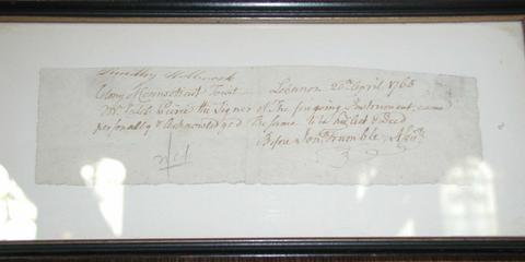 John Trumbull, Jonathan Trumbull's signature, 18th century